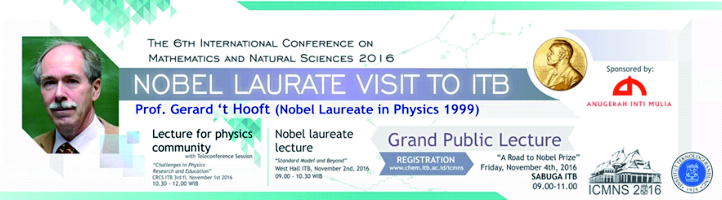 Kunjungan Prof. Gerard ‘t Hooft, Peraih Nobel Fisika 1999