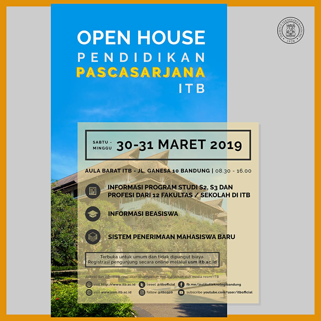 Open House Pascasarjana ITB Tahun 2019