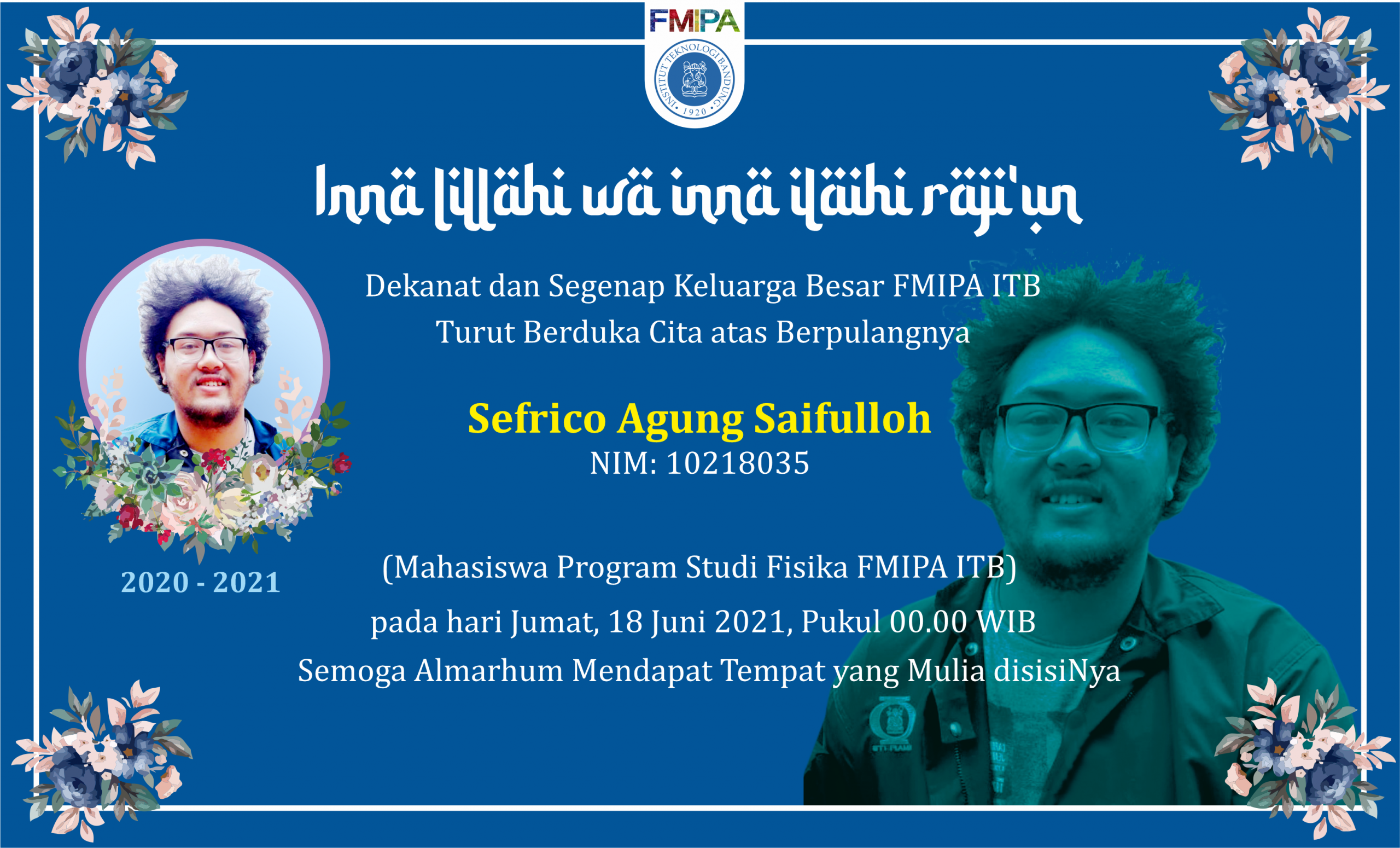 Obituari: Sefrico Agung Saifulloh