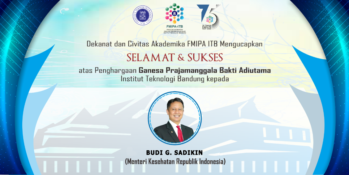 Penghargaan Ganesa Prajamanggala Bakti Adiutama kepada Budi G. Sadikin (Menteri Kesehatan Republik Indonesia)