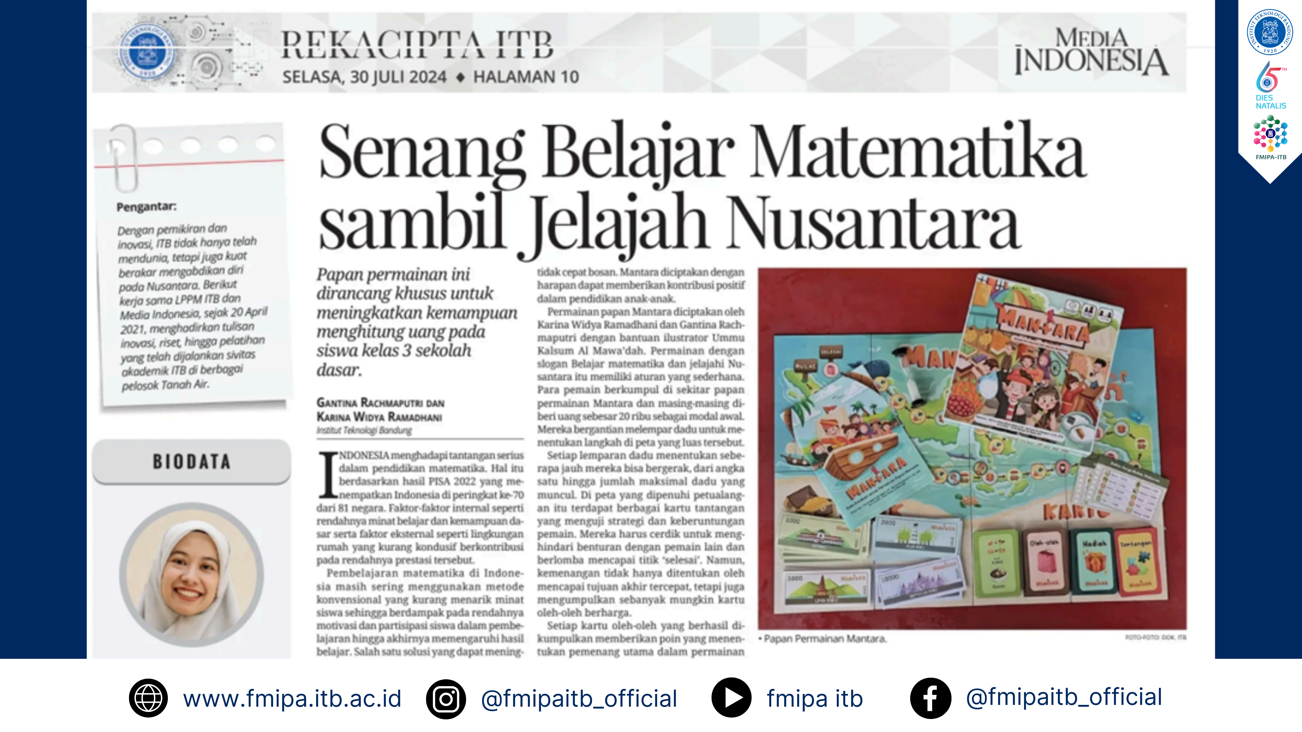 Mantara: Papan Permainan Edukatif untuk Belajar Matematika dan Jelajah Nusantara