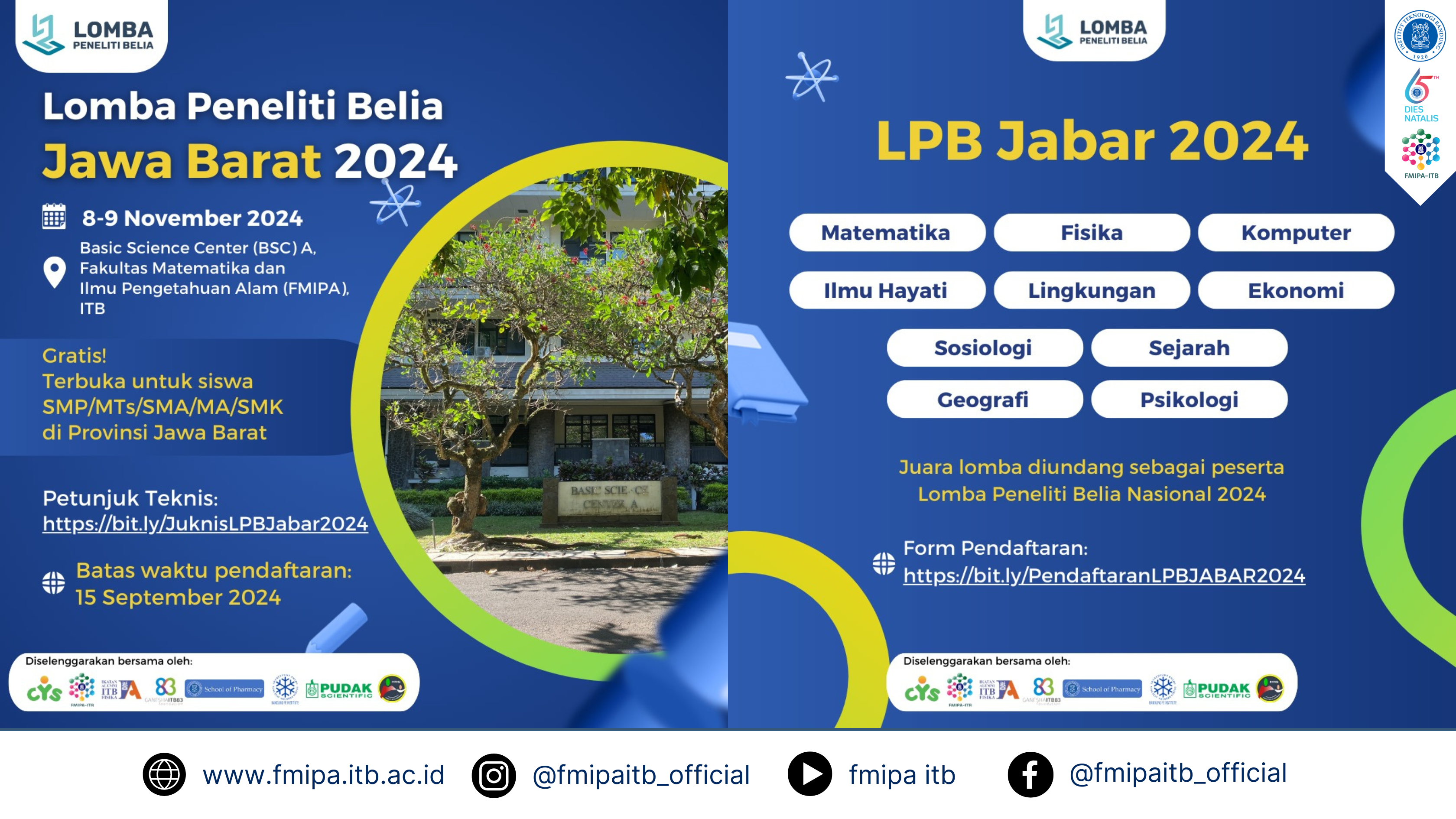 Lomba Peneliti Belia Jawa Barat 2024 kembali hadir!