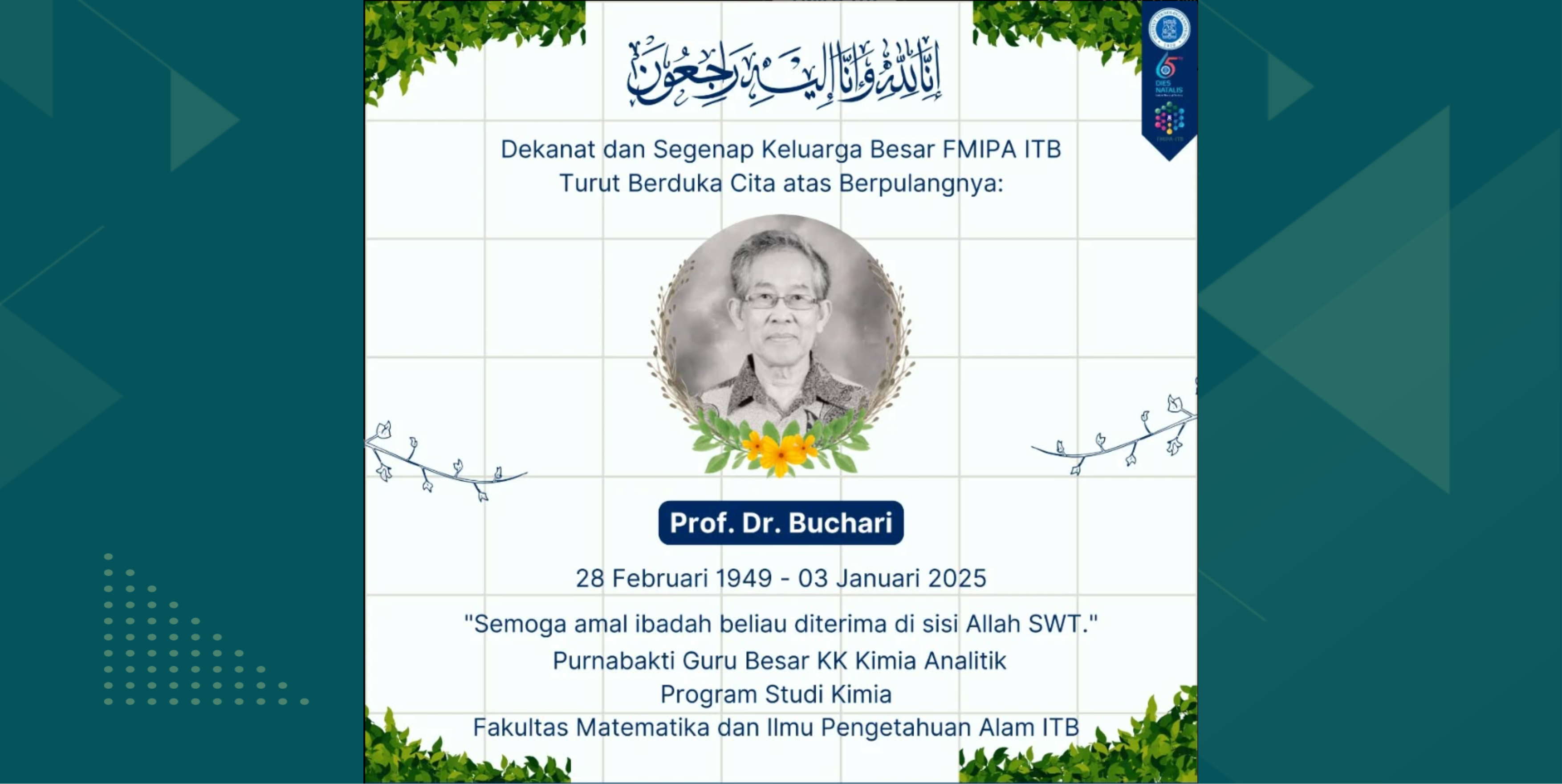 Obituari: Prof. Dr. Buchari