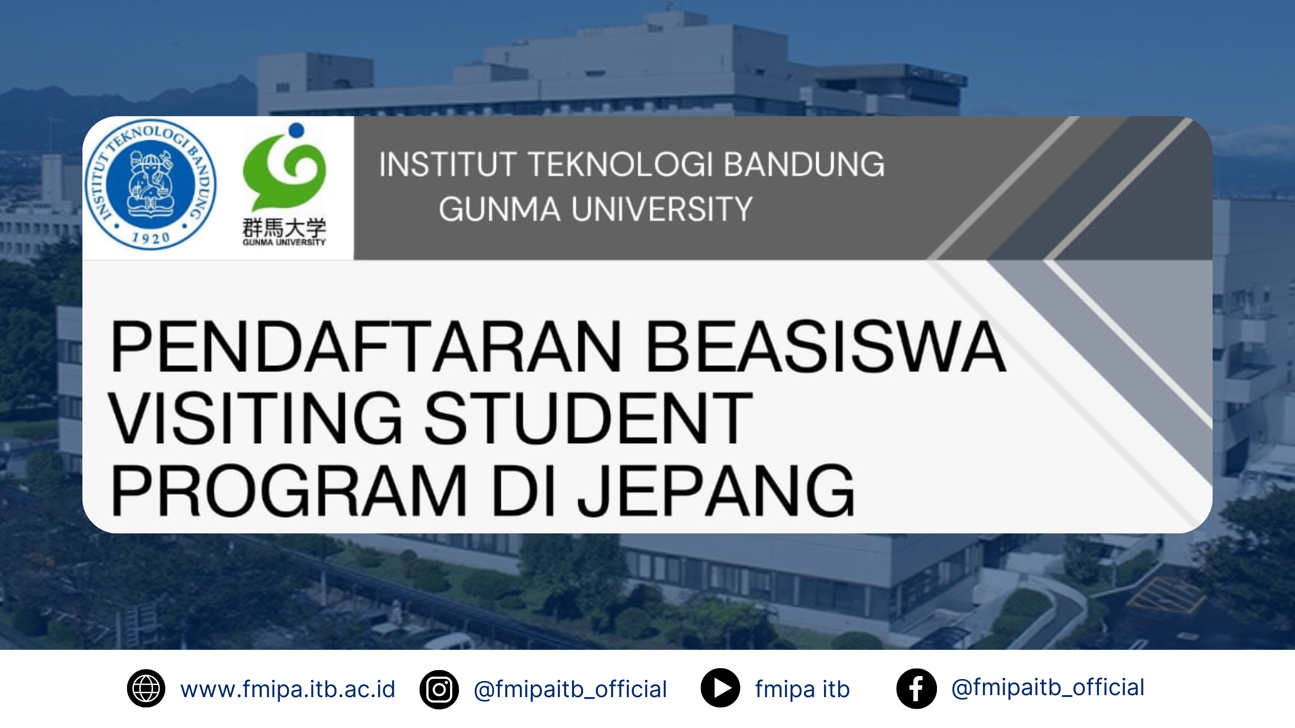 Visiting Student Program ke Jepang, Institut Teknologi Bandung x Gunma University 2025