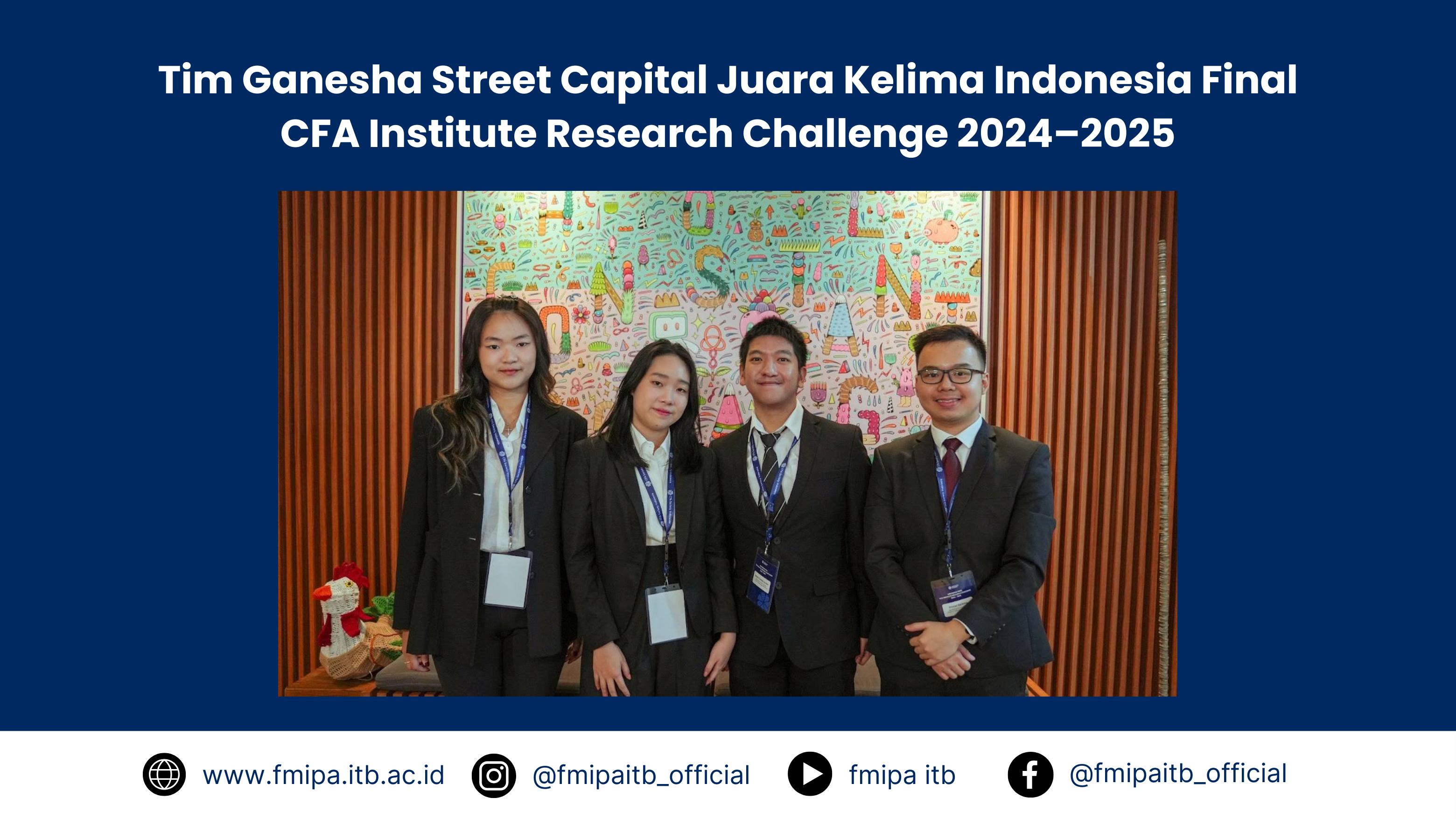 Tim Ganesha Street Capital Juara Kelima Indonesia Final CFA Institute Research Challenge 2024–2025