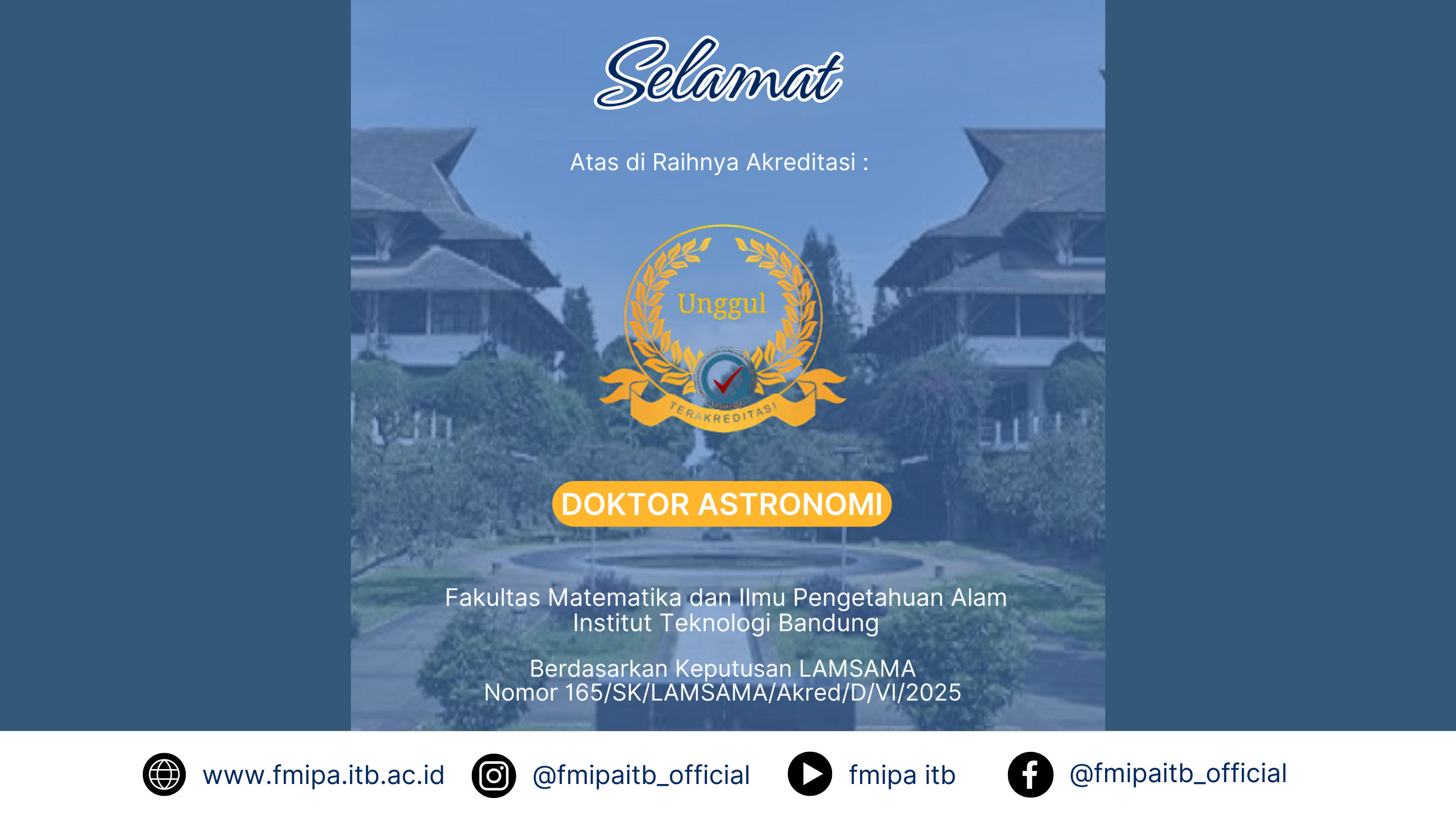 Program Doktor Astronomi ITB Raih Akreditasi Unggul!