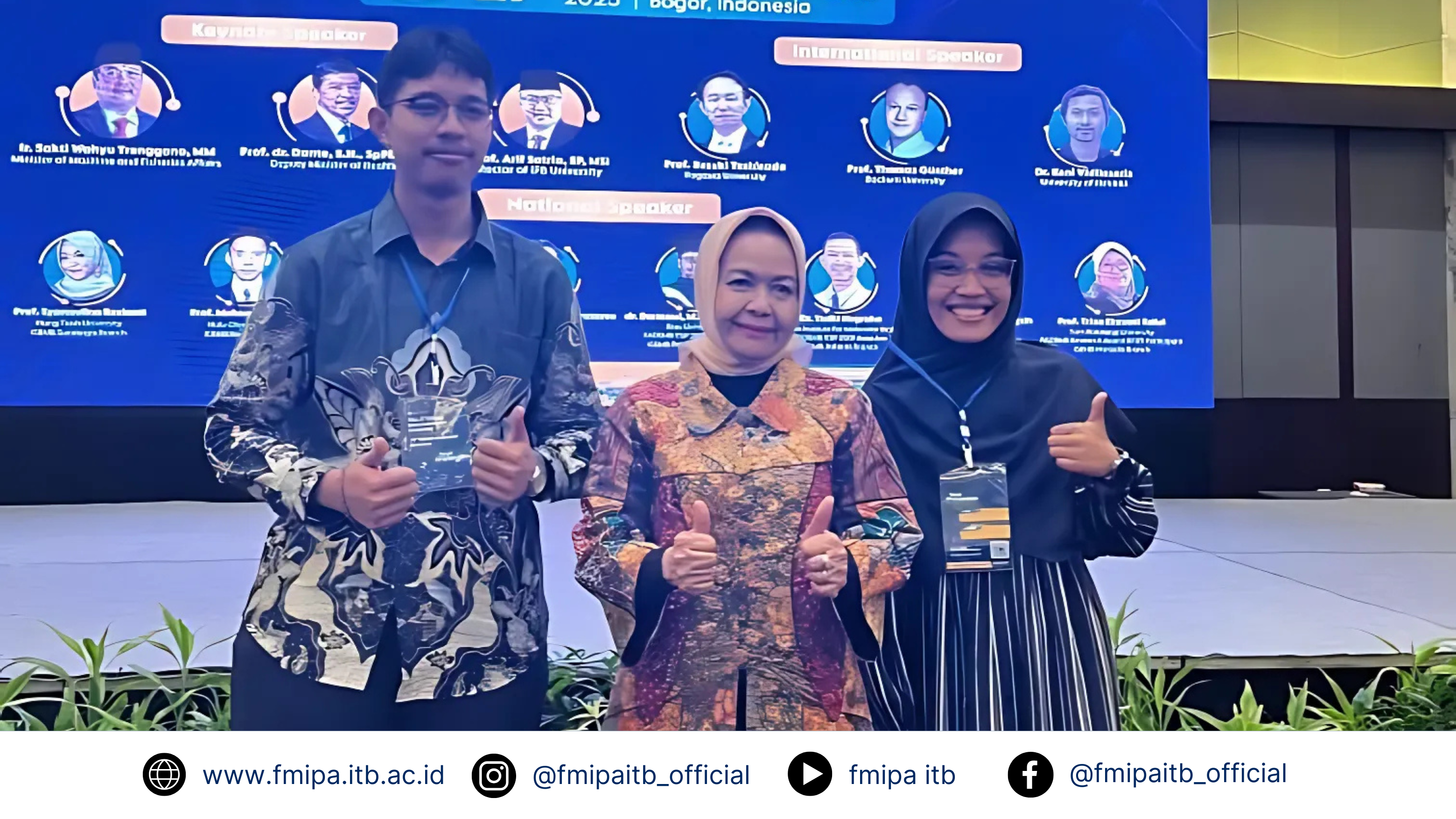 Selamat kepada Dwindi Agryanti Johar (NIM: 30523006) dan Muhamad Novan Agandra Rois (NIM: 20524020) yang berhasil meraih penghargaan Best Oral Presenter di The 3rd ISBMB International Seminar in Conjunction with 28th ISBMB National Seminar