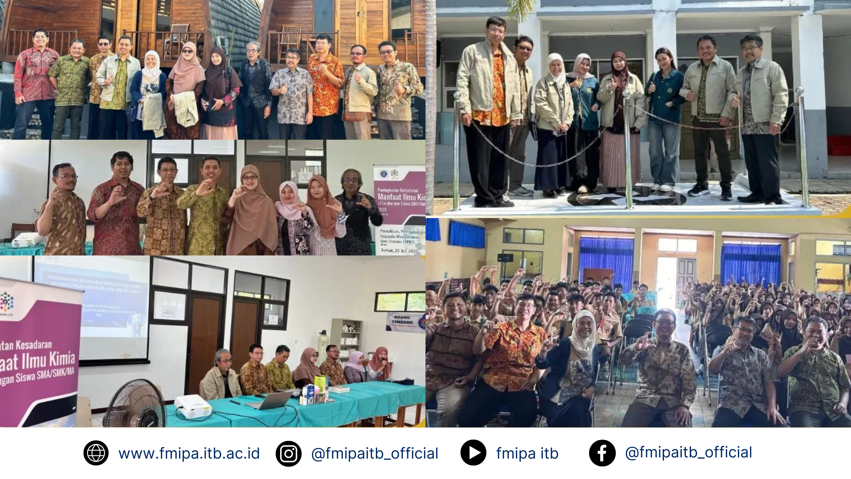 Tim Pengabdian Masyarakat dari Kelompok Keilmuan Kimia Analitik, Program Studi Kimia FMIPA ITB, mengadakan kegiatan peningkatan kesadaran akan manfaat ilmu kimia bagi siswa SMA/MA/SMK di Garut pada Jumat, 25 Juli 2025.