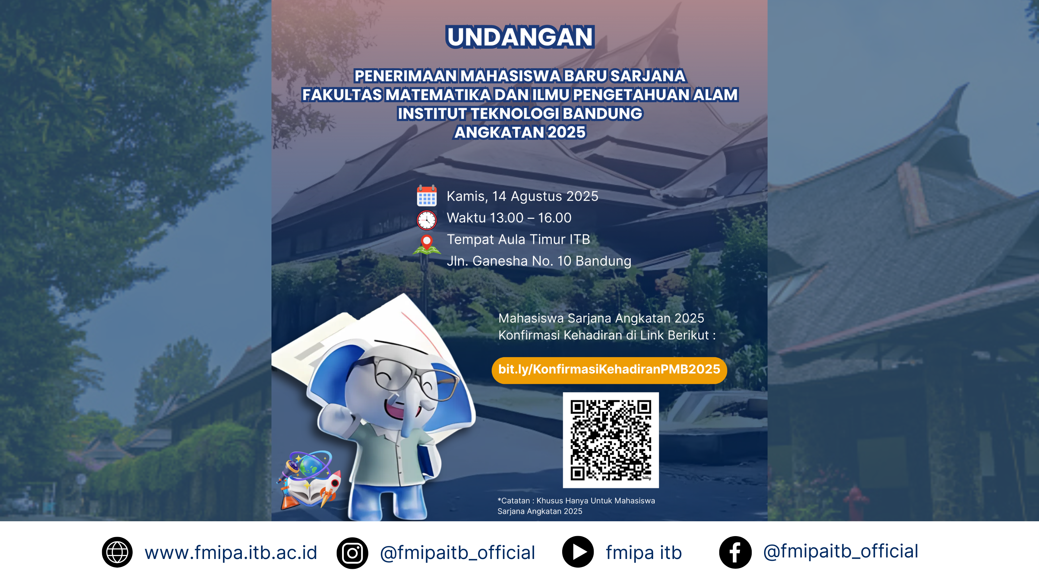 Undangan Penerimaan Mahasiswa Baru Sarjana FMIPA ITB angkatan 2025